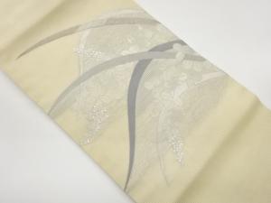 絽草葉模様織出し名古屋帯